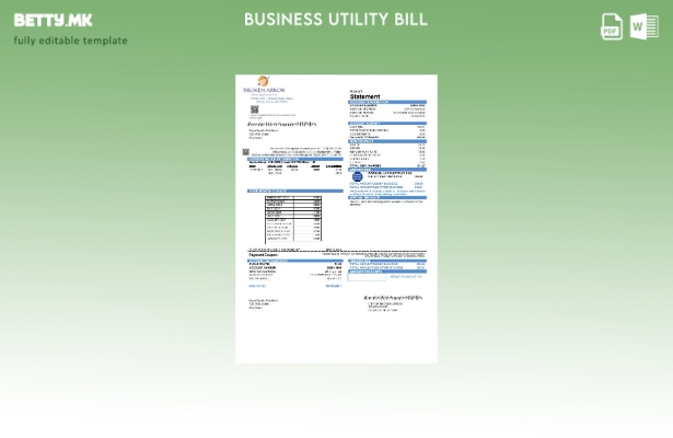 Деловна сметка за комунални услуги во САД Оклахома Сити на скршена стрела